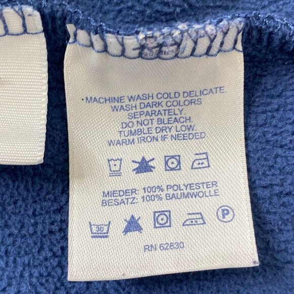 Lands' End Women's size Small 1/4 Zip Sweater Neck Pullover Fleece Top Blue - Picture 10 of 11